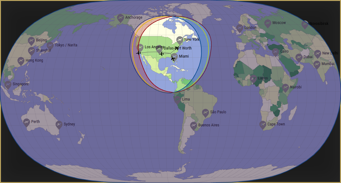 Aircraft Range Map
