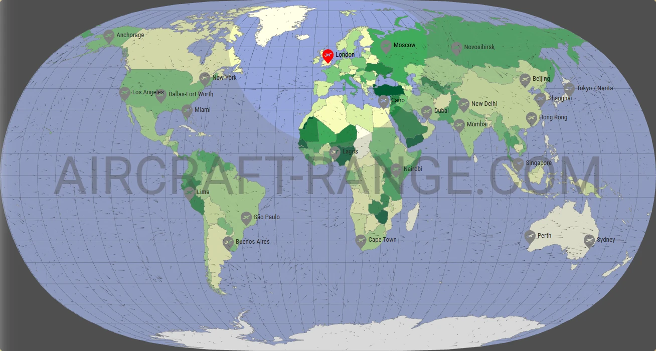 Aircraft Range Map