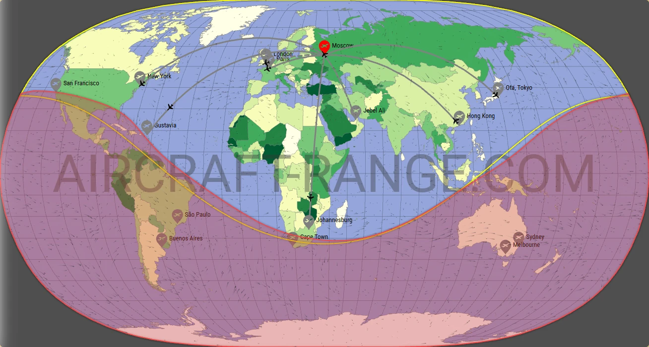 Gulfstream G500 broker route map from Vnukovo International Airport (UUWW)