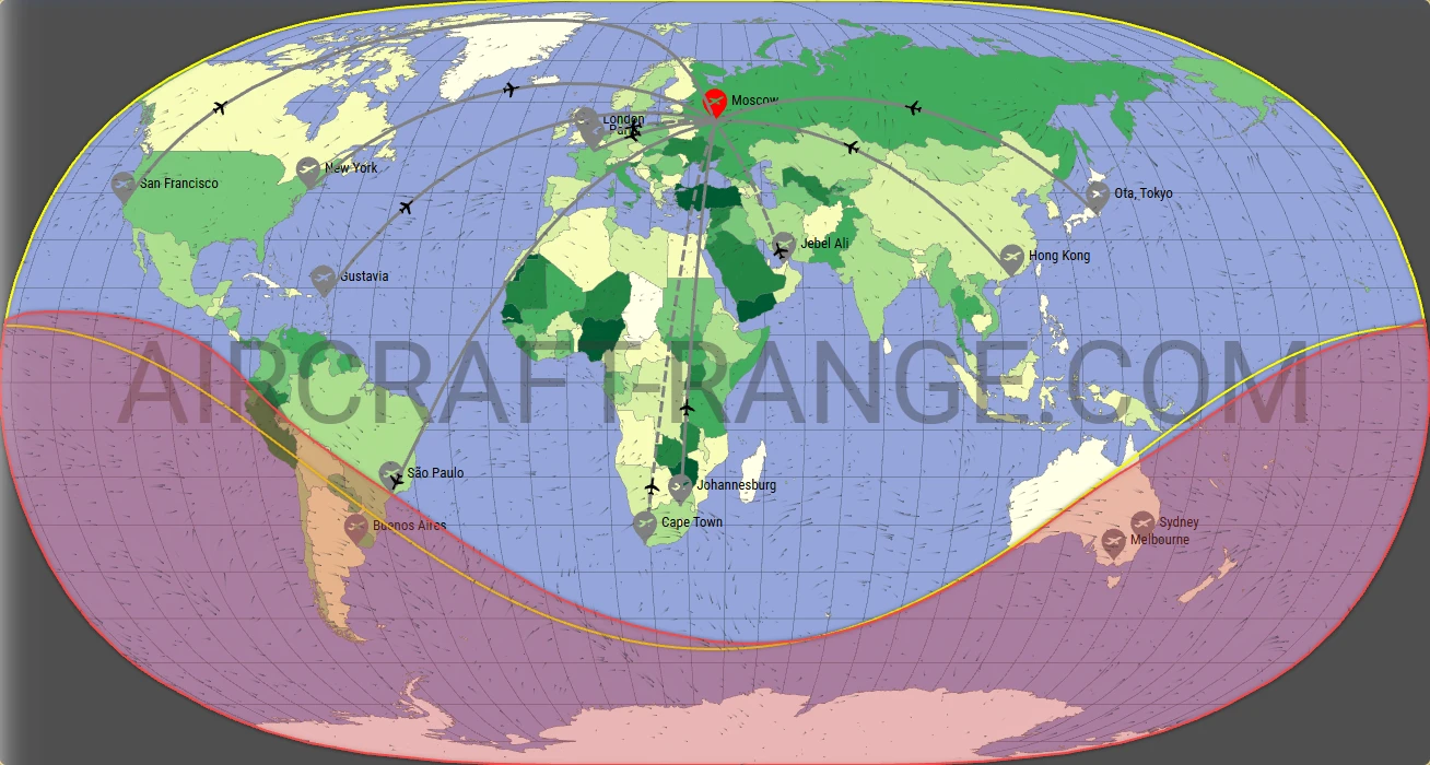 Gulfstream G550 broker route map from Vnukovo International Airport (UUWW)