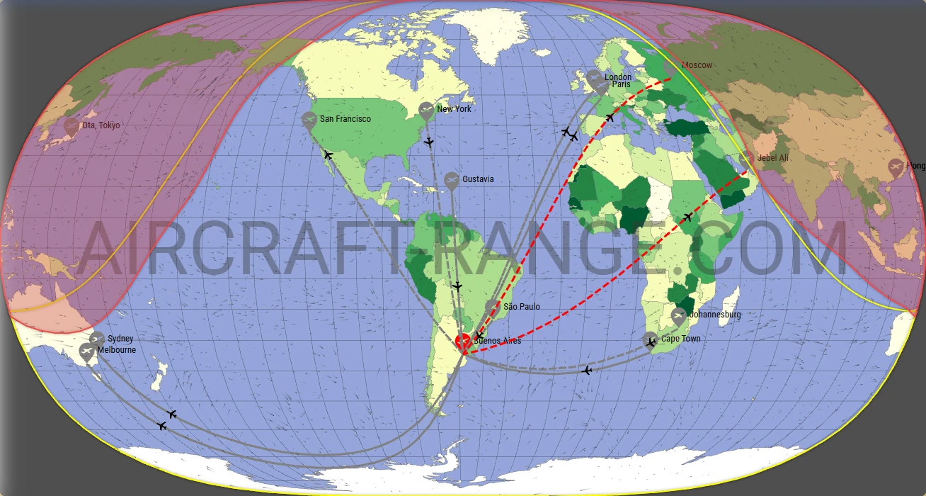 Gulfstream G650ER broker route map from Jorge Newbery Airpark (SABE)