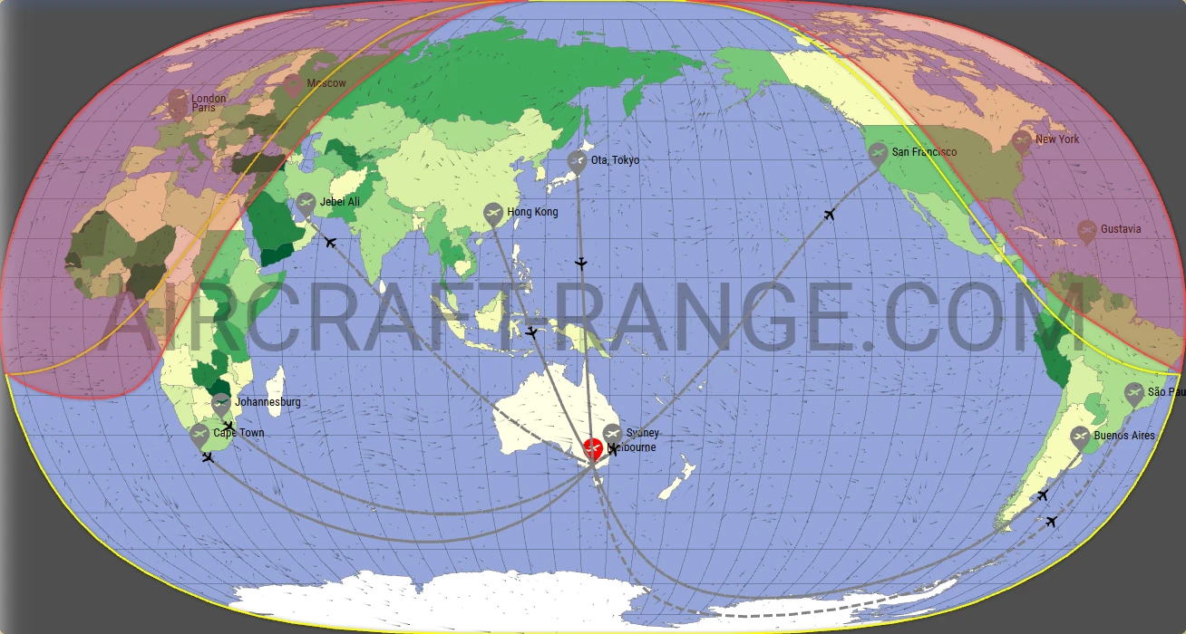 Gulfstream G700 broker route map from Melbourne International Airport (YMML)